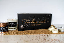 Load image into Gallery viewer, Make a Wish, It's Your Birthday! – Gift Box with Wax Melts &amp; Wooden Wick Candle