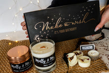 Load image into Gallery viewer, Make a Wish, It's Your Birthday! – Gift Box with Wax Melts &amp; Wooden Wick Candle