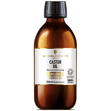 Load image into Gallery viewer, COSMOS Organic Castor Oil 250ml glass bottle for female wellness rituals