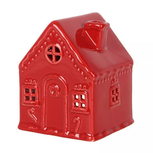 Red Gingerbread House Tealight Holder - SALE ITEM
