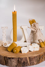 Load image into Gallery viewer, Hand Crafted Beeswax Taper Candles